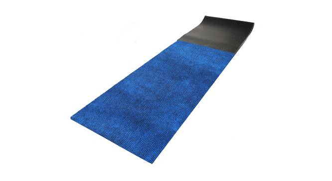Yaretzi Blue Solid Fabric 48x24 inches Runner (Blue) by Urban Ladder - Front View Design 1 - 637493