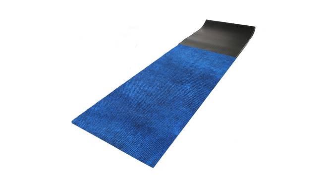 Helena Blue Solid Fabric 108x24 inches Runner (Blue) by Urban Ladder - Front View Design 1 - 637497