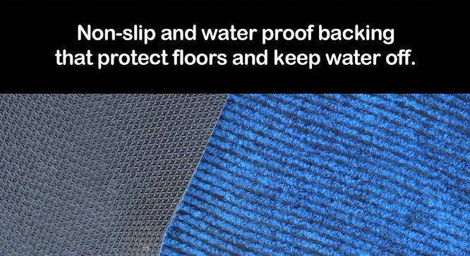 Yaretzi Blue Solid Fabric 48x24 inches Runner (Blue) by Urban Ladder - Design 1 Side View - 637506