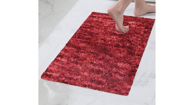 Raina Red Solid Natural Fiber 55x23 inches Anti skid Doormat (Red, Medium Size) by Urban Ladder - Front View Design 1 - 637744