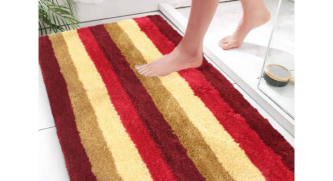 Julianna Red Solid Natural Fiber 35x24 inches Anti skid Doormat (Cherry, Medium Size) by Urban Ladder - Design 1 Side View - 637758