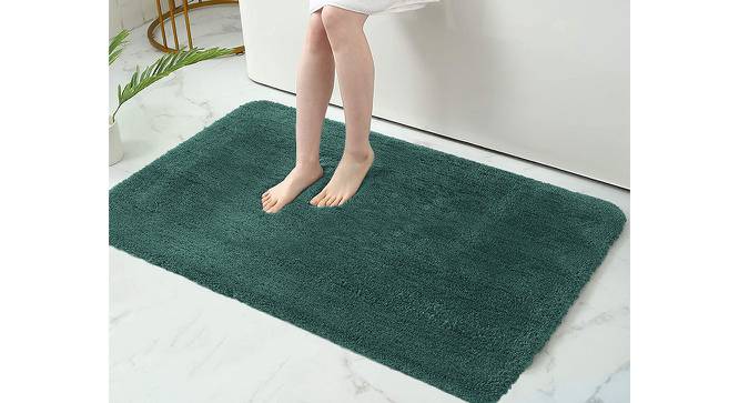 Aylin Green Solid Natural Fiber 35x24 inches Anti skid Doormat (Green, Medium Size) by Urban Ladder - Front View Design 1 - 637860