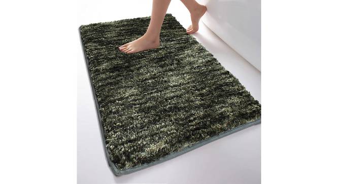Selene Green Solid Natural Fiber 35x24 inches Anti skid Doormat (Green, Medium Size) by Urban Ladder - Front View Design 1 - 637862