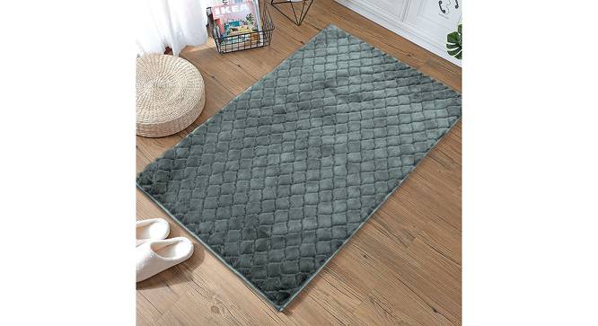 Nylah Green Solid Natural Fiber 35x24 inches Anti skid Doormat (Medium Size, Seige) by Urban Ladder - Front View Design 1 - 637863