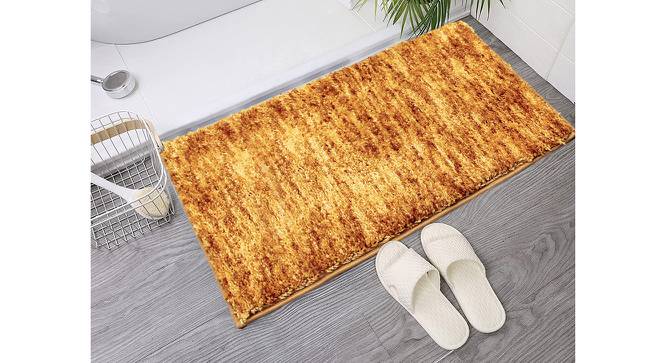 Adele Gold Solid Natural Fiber 59x24 inches Anti skid Doormat (Gold, Large Size) by Urban Ladder - Front View Design 1 - 637897