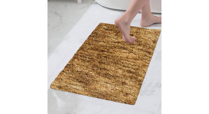 Thalia Gold Solid Natural Fiber 55x23 inches Anti skid Doormat (Gold, Medium Size) by Urban Ladder - Front View Design 1 - 637900