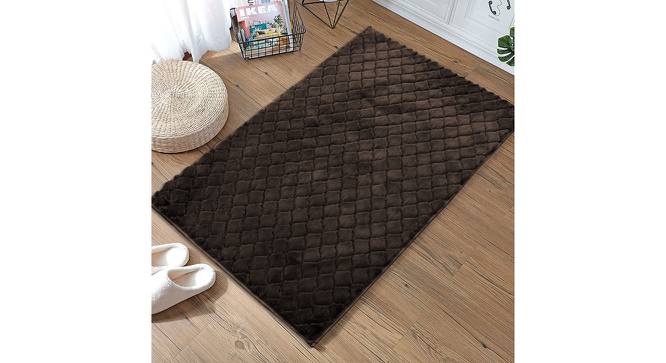 Leanna Brown Solid Natural Fiber 35x24 inches Anti skid Doormat (Chocolate, Medium Size) by Urban Ladder - Front View Design 1 - 637978