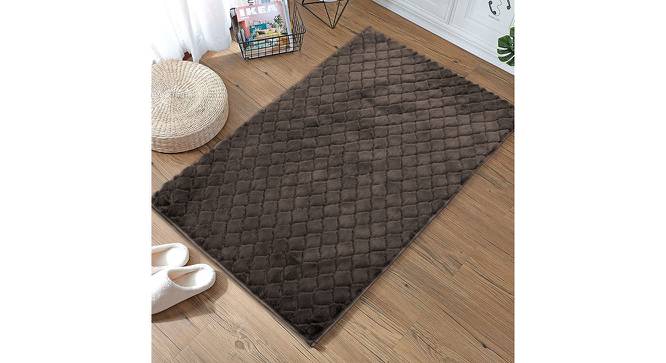 Braylee Brown Solid Natural Fiber 35x24 inches Anti skid Doormat (Cocoa, Medium Size) by Urban Ladder - Front View Design 1 - 637979
