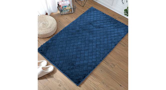 Camryn Blue Solid Natural Fiber 35x24 inches Anti skid Doormat (Teal, Medium Size) by Urban Ladder - Front View Design 1 - 638032