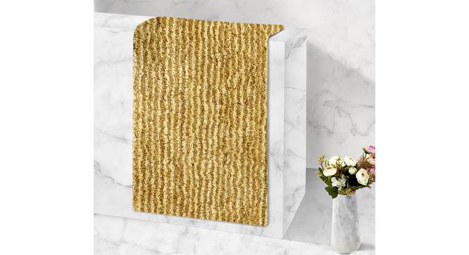 Paula Beige Solid Natural Fiber 55x23 inches Anti skid Doormat (Beige, Large Size) by Urban Ladder - Front View Design 1 - 638152