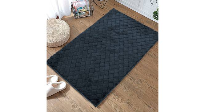 Addisyn Black Solid Natural Fiber 35x24 inches Anti skid Doormat (Black, Medium Size) by Urban Ladder - Front View Design 1 - 638153