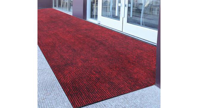 Julie Maroon Solid Fabric 19x4 Ft Carpet (Maroon) by Urban Ladder - Front View Design 1 - 638213