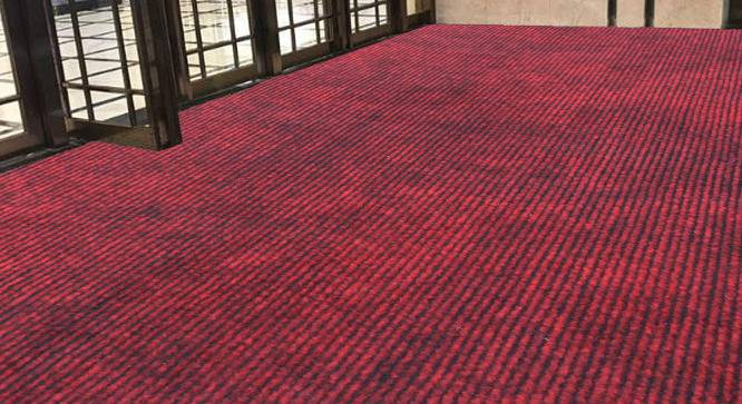 Xiomara Maroon Solid Fabric 11x4 Ft Carpet (Maroon) by Urban Ladder - Design 1 Side View - 638264