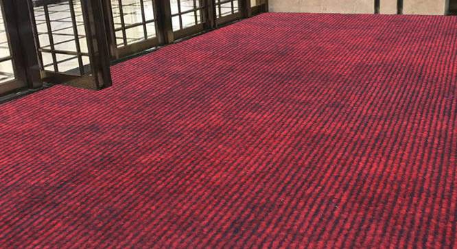 Karsyn Maroon Solid Fabric 17x4 Ft Carpet (Maroon) by Urban Ladder - Design 1 Side View - 638273