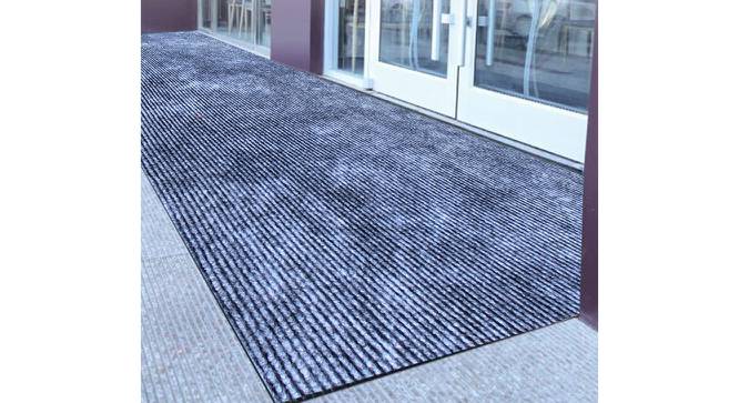 Mae Grey Solid Fabric 19x4 Ft Carpet (Grey) by Urban Ladder - Front View Design 1 - 638358