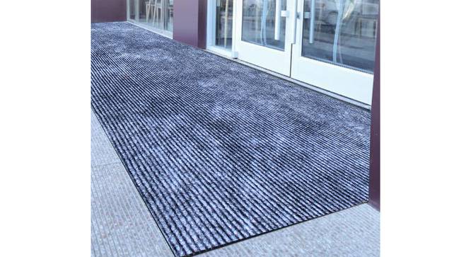 Fernanda Grey Solid Fabric 14x4 Ft Carpet (Grey) by Urban Ladder - Front View Design 1 - 638403