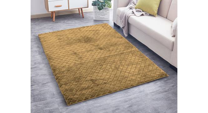 Kinley Gold Solid Natural Fiber 6x4 Ft Carpet (Gold) by Urban Ladder - Front View Design 1 - 638558
