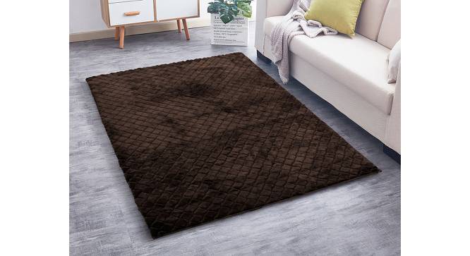 Carmen Brown Solid Natural Fiber 6x4 Ft Carpet (Chocolate) by Urban Ladder - Front View Design 1 - 638559