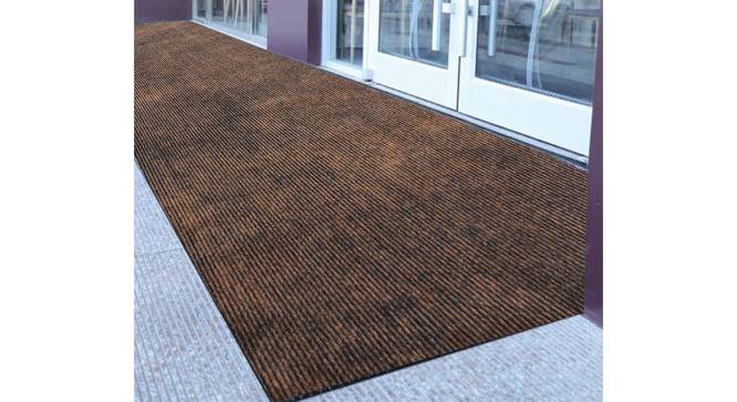Stanley Beige Solid Fabric 16x4 Ft Carpet (Camel) by Urban Ladder - Front View Design 1 - 638869