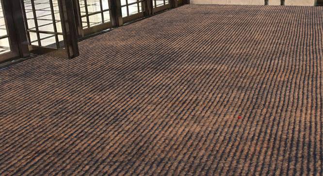 Roger Beige Solid Fabric 10x4 Ft Carpet (Camel) by Urban Ladder - Design 1 Side View - 638871