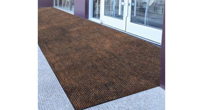 Roger Beige Solid Fabric 10x4 Ft Carpet (Camel) by Urban Ladder - Front View Design 1 - 638919