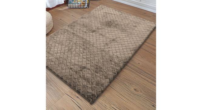 Selah Beige Solid Natural Fiber 5x3 Ft Carpet (Taupe) by Urban Ladder - Front View Design 1 - 638962