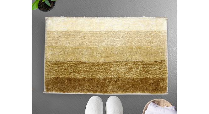 Alessandra Yellow Solid Natural Fiber 24x16 inches Anti-Skid Bath Mat (Yellow) by Urban Ladder - Front View Design 1 - 639084