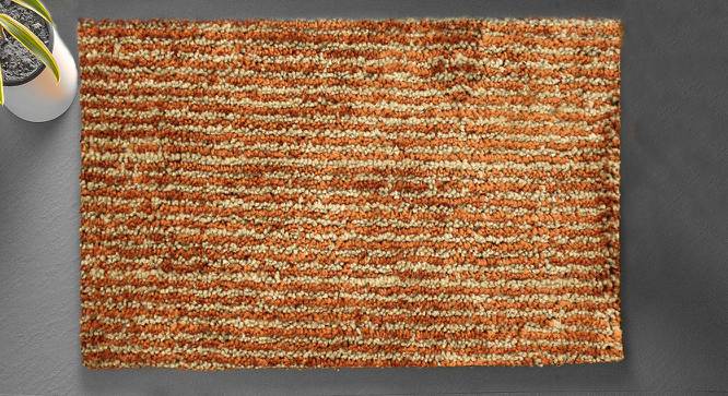 Hunter Orange Solid Natural Fiber 23x15 inches Anti-Skid Bath Mat (Orange) by Urban Ladder - Front View Design 1 - 639089