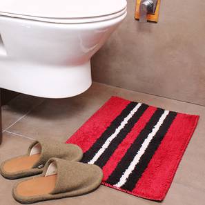 luxe home international Maroon Solids Microfiber Bath Mat - Set of 1-picture-19