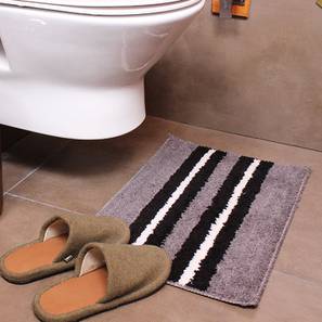 luxe home international Grey Solids Microfiber Bath Mat - Set of 1-picture-17