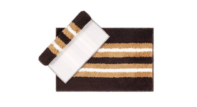 Lilianna Multicolor Solid Natural Fiber 23x15 inches Anti-Skid Bath Mat (Chocolate) by Urban Ladder - Front View Design 1 - 639207