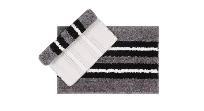 Bailee Multicolor Solid Natural Fiber 23x15 inches Anti-Skid Bath Mat (Grey) by Urban Ladder - Front View Design 1 - 639211