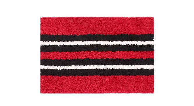 Yareli Multicolor Solid Natural Fiber 23x15 inches Anti-Skid Bath Mat (Maroon) by Urban Ladder - Design 1 Side View - 639217