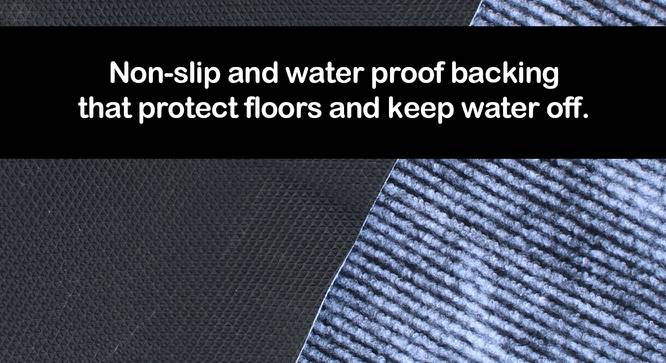 Ailani Grey Solid Fabric 24x24 inches Anti-Skid Bath Mat (Grey) by Urban Ladder - Design 1 Side View - 639222
