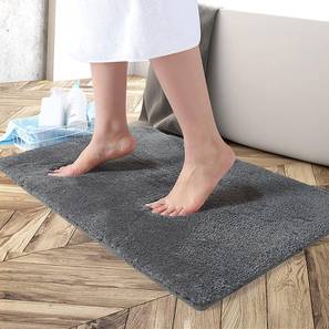 Silver Solids Microfiber Bath Mat - Set of 1