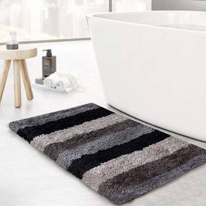 Decor Deals Under 500 Design Grey Solids Microfiber Bath Mat - Set of 1