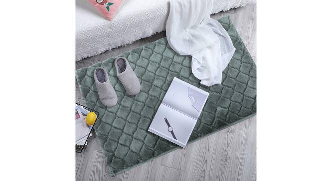 Frida Green Solid Natural Fiber 30x18 inches Anti-Skid Bath Mat (Seige) by Urban Ladder - Front View Design 1 - 639332