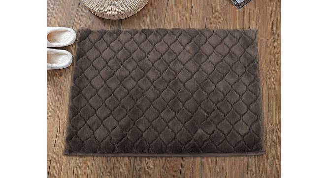 Denise Brown Solid Natural Fiber 24x16 inches Anti-Skid Bath Mat (Cocoa) by Urban Ladder - Front View Design 1 - 639457