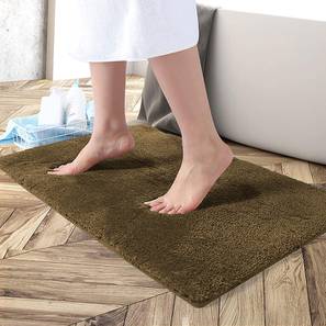 luxe home international Coffee Solids Microfiber Bath Mat - Set of 1-picture-12