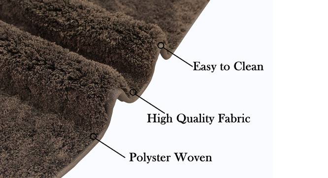 Gwendolyn Brown Solid Natural Fiber 24x16 inches Anti-Skid Bath Mat (Coffee) by Urban Ladder - Design 1 Side View - 639584