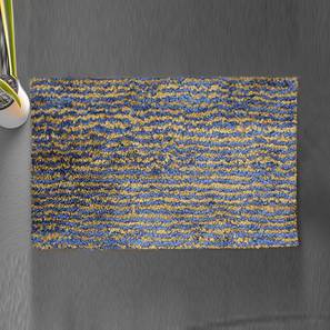 Blue Solids Microfiber Bath Mat - Set of 1-image-3