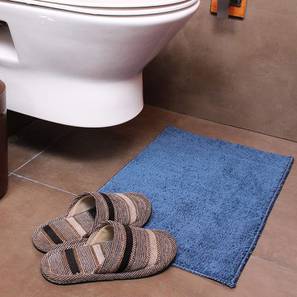 Decor Deals Starting From 149 Design Blue Solids Microfiber Bath Mat - Set of 1