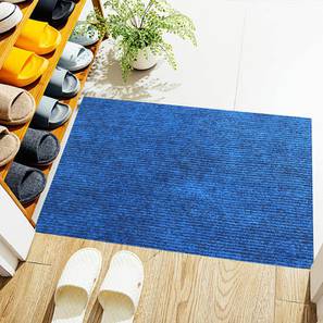 Decor Deals Starting From 149 Design Blue Solids Polypropylene Bath Mat - Set of 1
