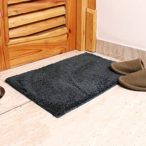 Bath Mats Design Black Solids Microfiber Bath Mat - Set of 1