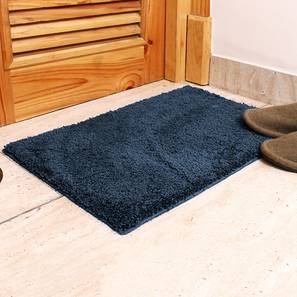 Bath Mats Design Navy Blue Solids Microfiber Bath Mat - Set of 1