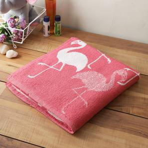 Towels Design Pink 500 GSM Fabric Inches Towel - Set of 1