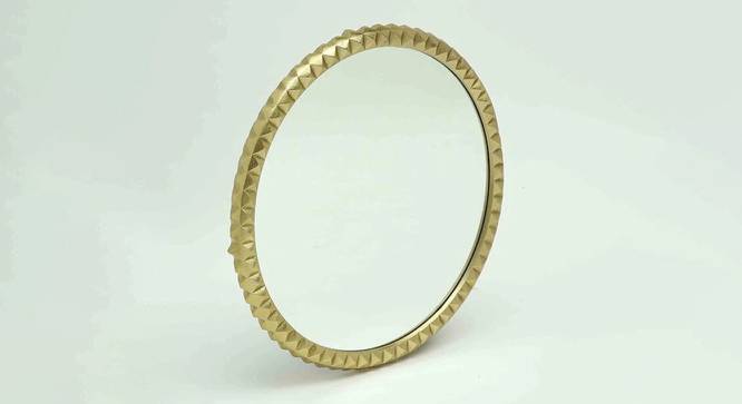 Wentz Antique Brass Metal Round 21X21 Inches Wall Mirror (Antique Brass) by Urban Ladder - Design 1 Side View - 640378