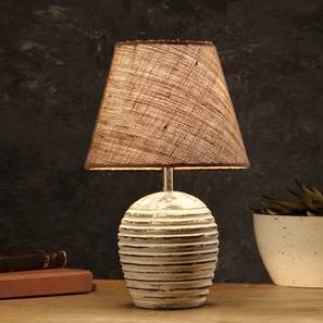 Table Lamps Design Deianira Brown Jute Table Lamp with Wood Base (Brown)