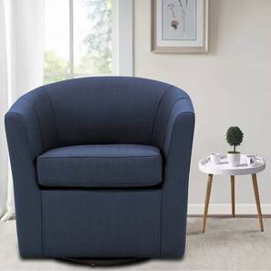 All Products Sale Design Kritana Fabric Lounge Chair in Blue Colour