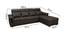Swilion 3 Seater Leatherette RHS L Shape Sofa cum Bed (Brown) by Urban Ladder - Design 1 Dimension - 643088